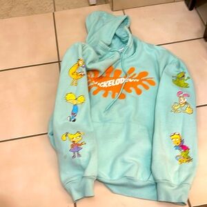 Nickelodeon turquoise sweatshirt almost new.